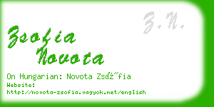 zsofia novota business card